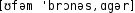 Grafik mit phonetischer Transkription des Belegs