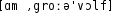 Grafik mit phonetischer Transkription des Belegs