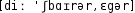 Grafik mit phonetischer Transkription des Belegs