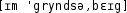 Grafik mit phonetischer Transkription des Belegs