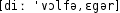 Grafik mit phonetischer Transkription des Belegs