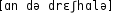 Grafik mit phonetischer Transkription des Belegs
