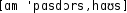 Grafik mit phonetischer Transkription des Belegs
