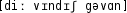 Grafik mit phonetischer Transkription des Belegs