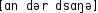 Grafik mit phonetischer Transkription des Belegs