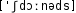 Grafik mit phonetischer Transkription des Belegs