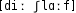 Grafik mit phonetischer Transkription des Belegs