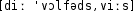 Grafik mit phonetischer Transkription des Belegs