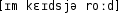 Grafik mit phonetischer Transkription des Belegs