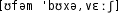 Grafik mit phonetischer Transkription des Belegs