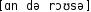Grafik mit phonetischer Transkription des Belegs