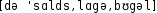 Grafik mit phonetischer Transkription des Belegs