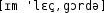 Grafik mit phonetischer Transkription des Belegs