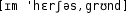 Grafik mit phonetischer Transkription des Belegs