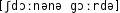 Grafik mit phonetischer Transkription des Belegs