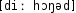 Grafik mit phonetischer Transkription des Belegs