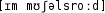 Grafik mit phonetischer Transkription des Belegs