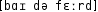 Grafik mit phonetischer Transkription des Belegs
