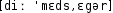 Grafik mit phonetischer Transkription des Belegs