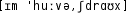 Grafik mit phonetischer Transkription des Belegs