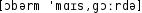 Grafik mit phonetischer Transkription des Belegs