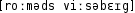 Grafik mit phonetischer Transkription des Belegs