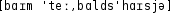 Grafik mit phonetischer Transkription des Belegs