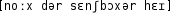Grafik mit phonetischer Transkription des Belegs