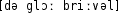 Grafik mit phonetischer Transkription des Belegs