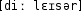 Grafik mit phonetischer Transkription des Belegs