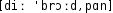 Grafik mit phonetischer Transkription des Belegs