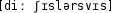 Grafik mit phonetischer Transkription des Belegs