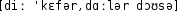Grafik mit phonetischer Transkription des Belegs