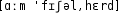 Grafik mit phonetischer Transkription des Belegs