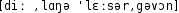 Grafik mit phonetischer Transkription des Belegs