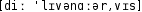 Grafik mit phonetischer Transkription des Belegs