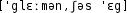 Grafik mit phonetischer Transkription des Belegs