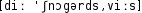 Grafik mit phonetischer Transkription des Belegs