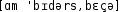 Grafik mit phonetischer Transkription des Belegs