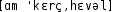 Grafik mit phonetischer Transkription des Belegs