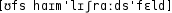 Grafik mit phonetischer Transkription des Belegs