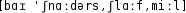 Grafik mit phonetischer Transkription des Belegs