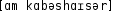 Grafik mit phonetischer Transkription des Belegs