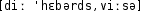 Grafik mit phonetischer Transkription des Belegs