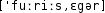 Grafik mit phonetischer Transkription des Belegs
