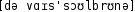 Grafik mit phonetischer Transkription des Belegs