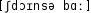 Grafik mit phonetischer Transkription des Belegs