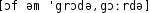 Grafik mit phonetischer Transkription des Belegs