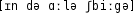 Grafik mit phonetischer Transkription des Belegs
