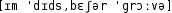 Grafik mit phonetischer Transkription des Belegs